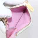 LOUIS VUITTON Multicolor Pochette Cles NM Coin Purse White M93734 LV Auth 159177-11