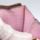 LOUIS VUITTON Multicolor Pochette Cles NM Coin Purse White M93734 LV Auth 159177-12