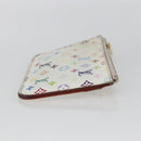 LOUIS VUITTON Multicolor Pochette Cles NM Coin Purse White M93734 LV Auth 159177-3