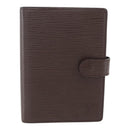 LOUIS VUITTON Epi Agenda PM Day Planner Cover Mocha R2005D LV Auth 159180-13