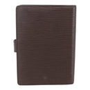 LOUIS VUITTON Epi Agenda PM Day Planner Cover Mocha R2005D LV Auth 159180-2