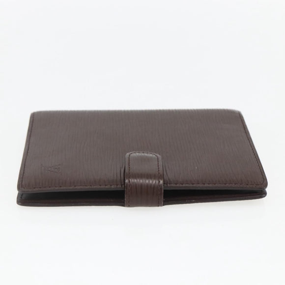 LOUIS VUITTON Epi Agenda PM Day Planner Cover Mocha R2005D LV Auth 159180