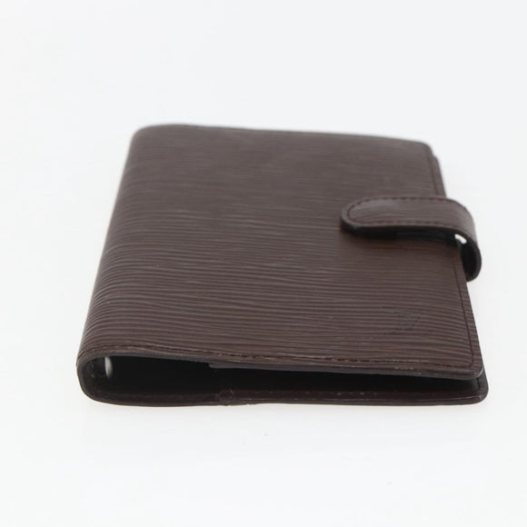 LOUIS VUITTON Epi Agenda PM Day Planner Cover Mocha R2005D LV Auth 159180