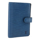 LOUIS VUITTON Epi Agenda PM Day Planner Cover Blue R20055 LV Auth 159181-1