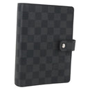 LOUIS VUITTON Damier Graphite Agenda MM Day Planner Cover R20242 LV Auth 159182-1