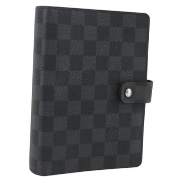 LOUIS VUITTON Damier Graphite Agenda MM Day Planner Cover R20242 LV Auth 159182