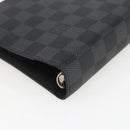 LOUIS VUITTON Damier Graphite Agenda MM Day Planner Cover R20242 LV Auth 159182-10
