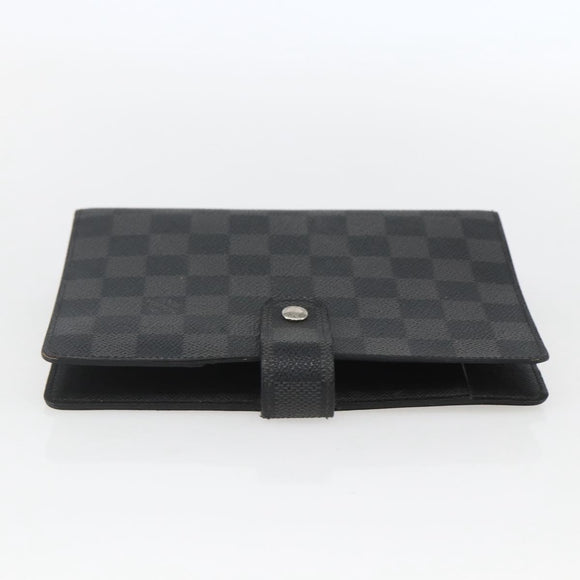 LOUIS VUITTON Damier Graphite Agenda MM Day Planner Cover R20242 LV Auth 159182