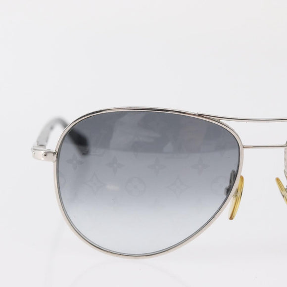 LOUIS VUITTON Conspiration Sunglasses metal Silver LV Auth 159184
