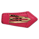 LOUIS VUITTON Set of 2 LV Backstage Mini Barrettes Rose M02377 LV Auth 159185M-3