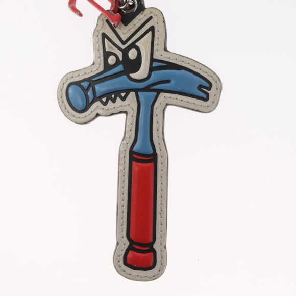 LOUIS VUITTON Porte Cles LV Comics Hammer Key Holder Blue MP3107 LV Auth 159186