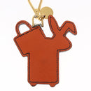 PRADA Key Holder Safiano leather Orange Auth 159187-6