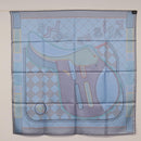 HERMES Carre 90 Scarf Silk ""Tapis de Selle"" Orange Auth 159188-13