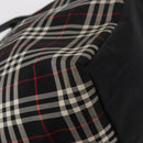 BURBERRY Nova Check Blue Label Tote Bag Nylon Black Silver Auth 159190-8