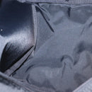 BURBERRY Nova Check Blue Label Tote Bag Nylon Black Silver Auth 159190-11