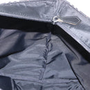 BURBERRY Nova Check Blue Label Tote Bag Nylon Black Silver Auth 159190-18