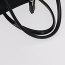 BURBERRY Nova Check Blue Label Tote Bag Nylon Black Silver Auth 159190-7