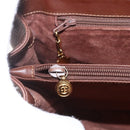 GUCCI Shoulder Bag Leather Brown Gold 001 115 1199 Auth 159210-15