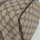 GUCCI GG Supreme Web Sherry Line Boston Bag PVC Beige Gold 378 02 07 Auth 159211-10