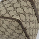 GUCCI GG Supreme Web Sherry Line Boston Bag PVC Beige Gold 378 02 07 Auth 159211-11