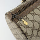 GUCCI GG Supreme Web Sherry Line Boston Bag PVC Beige Gold 378 02 07 Auth 159211-15