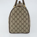 GUCCI GG Supreme Web Sherry Line Boston Bag PVC Beige Gold 378 02 07 Auth 159211-5
