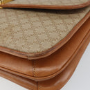 CELINE Macadam Canvas Shoulder Bag PVC Beige Gold Auth 159212-9