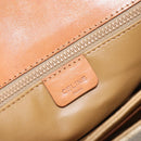 CELINE Macadam Canvas Shoulder Bag PVC Beige Gold Auth 159212-18