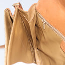 CELINE Macadam Canvas Shoulder Bag PVC Beige Gold Auth 159212-20