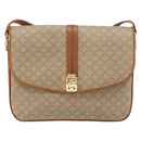 CELINE Macadam Canvas Shoulder Bag PVC Beige Gold Auth 159212-13