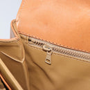 CELINE Macadam Canvas Shoulder Bag PVC Beige Gold Auth 159212-21