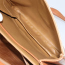 CELINE Macadam Canvas Shoulder Bag PVC Beige Gold Auth 159212-23