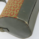 CELINE C Macadam Canvas Shoulder Bag Khaki Gold Auth 159213-16