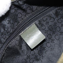 CELINE C Macadam Canvas Shoulder Bag Khaki Gold Auth 159213-17