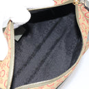 CELINE C Macadam Canvas Shoulder Bag Khaki Gold Auth 159213-11