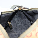 CELINE C Macadam Canvas Shoulder Bag Khaki Gold Auth 159213-18