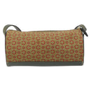 CELINE C Macadam Canvas Shoulder Bag Khaki Gold Auth 159213-2