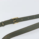 CELINE C Macadam Canvas Shoulder Bag Khaki Gold Auth 159213-8
