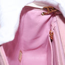 CHANEL Mini Matelasse 17 Chain Shoulder Bag Cotton Pink Gold CC Auth 159216-25