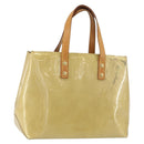 LOUIS VUITTON Monogram Vernis Reade PM Hand Bag Beige M91334 LV Auth 159221-1