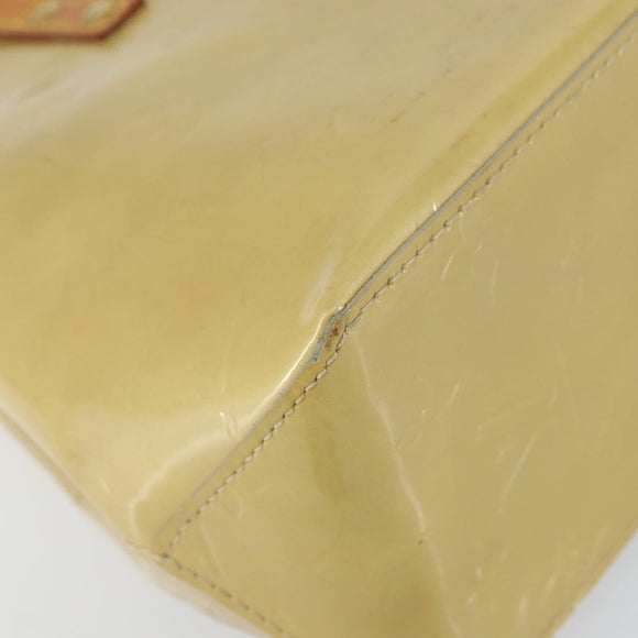 LOUIS VUITTON Monogram Vernis Reade PM Hand Bag Beige M91334 LV Auth 159221