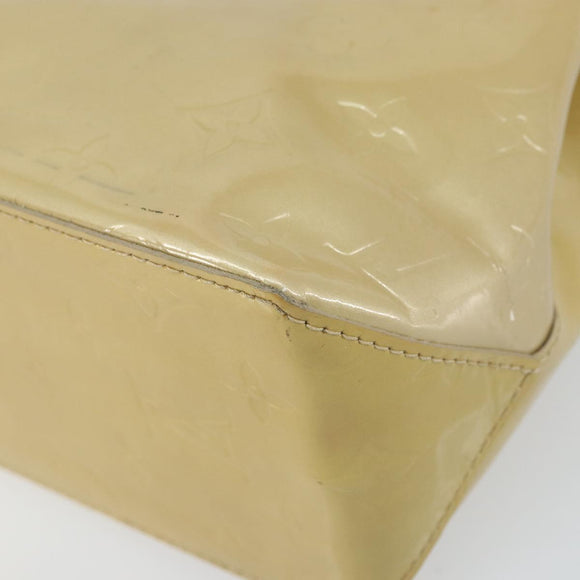 LOUIS VUITTON Monogram Vernis Reade PM Hand Bag Beige M91334 LV Auth 159221