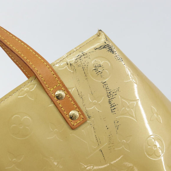 LOUIS VUITTON Monogram Vernis Reade PM Hand Bag Beige M91334 LV Auth 159221