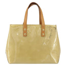 LOUIS VUITTON Monogram Vernis Reade PM Hand Bag Beige M91334 LV Auth 159221-13