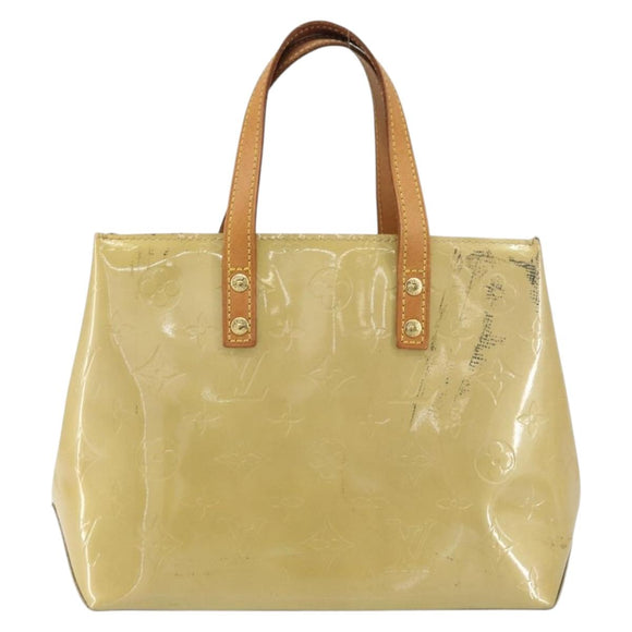 LOUIS VUITTON Monogram Vernis Reade PM Hand Bag Beige M91334 LV Auth 159221