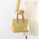 LOUIS VUITTON Monogram Vernis Reade PM Hand Bag Beige M91334 LV Auth 159221-22