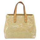 LOUIS VUITTON Monogram Vernis Reade PM Hand Bag Beige M91334 LV Auth 159221-2