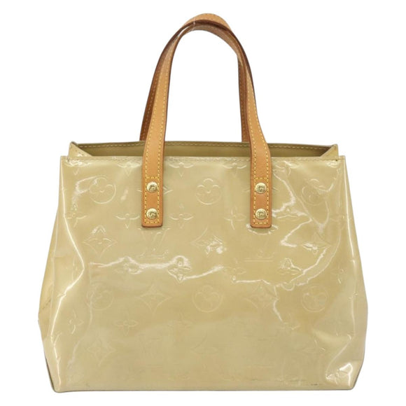 LOUIS VUITTON Monogram Vernis Reade PM Hand Bag Beige M91334 LV Auth 159221