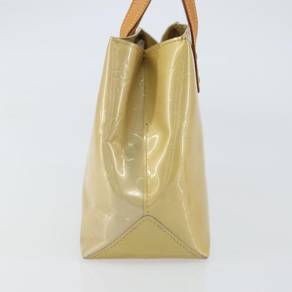 LOUIS VUITTON Monogram Vernis Reade PM Hand Bag Beige M91334 LV Auth 159221