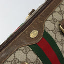 GUCCI GG Supreme Web Sherry Line Boston Bag PVC Beige 69 012 3842 Auth 159227-17